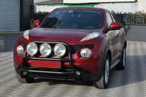 Nissan Juke 2010–2019 Prednji zaščitni lok WT018 Black (nerjaveče jeklo) fotografija 4