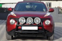 Nissan Juke 2010–2019 Prednji zaščitni lok WT018 Black (nerjaveče jeklo) fotografija 1