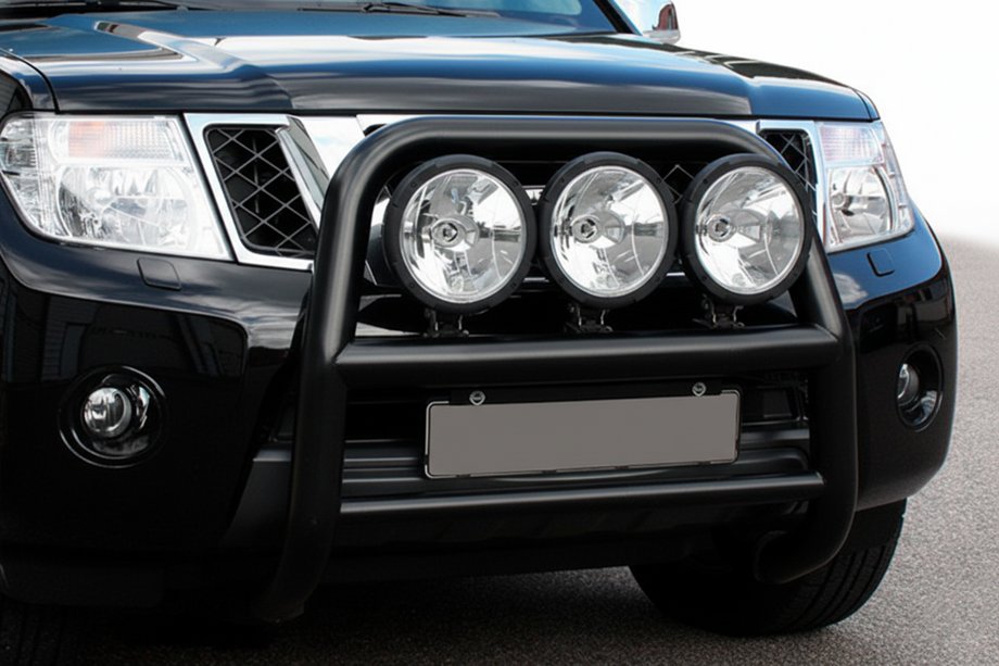 Nissan Navara 2006–2015 Prednji zaščitni lok WT018 Black (nerjaveče jeklo) Image