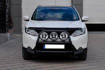 Nissan Qashqai 2014–2021 Prednji zaščitni lok WT018 Black (nerjaveče jeklo) fotografija 2