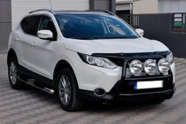 Nissan Qashqai 2014–2021 Prednji zaščitni lok WT018 Black (nerjaveče jeklo) fotografija 3