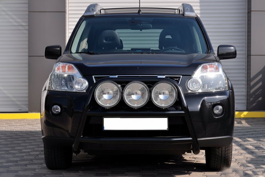 Nissan X-trail T31 2007–2014 Sprednji zaščitni lok WT018 Black (nerjaveče jeklo) Fotografija 1