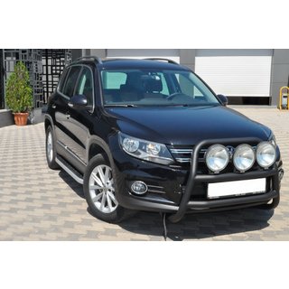 Prednji zaščitni lok WT018 Black (nerjaveče jeklo) Volkswagen Tiguan 2007–2016 fotografija 3