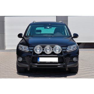 Prednji zaščitni lok WT018 Black (nerjaveče jeklo) Volkswagen Tiguan 2007–2016 fotografija 2