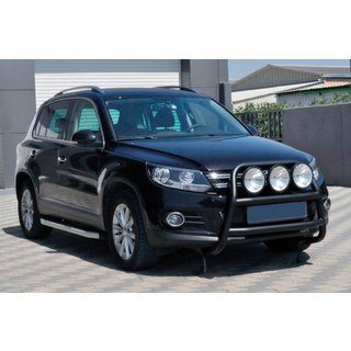 Prednji zaščitni lok WT018 Black (nerjaveče jeklo) Volkswagen Tiguan 2007–2016 fotografija 1