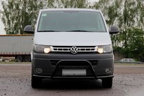Volkswagen T5 2010–2015 Kenguru zaščitni lok WT007ST Black (nerjaveče jeklo) fotografija 3