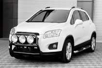 Chevrolet Trax 2012–2023 Sprednji zaščitni lok WT018 Black (nerjaveče jeklo) fotografija 4