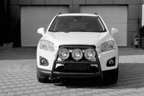 Chevrolet Trax 2012–2023 Sprednji zaščitni lok WT018 Black (nerjaveče jeklo) fotografija 2