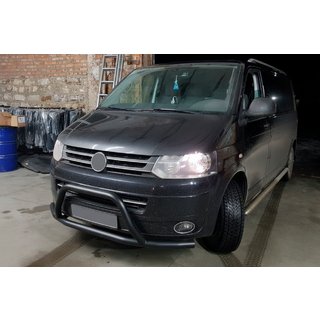 Kenguru zaščitni lok WT006ST Black (nerjaveče jeklo) Volkswagen T5 2010–2015 fotografija 2