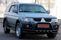 Mitsubishi Pajero Sport 1996–2007 Sprednji zaščitni lok ST015WT Black (nerjavno jeklo) fotografija 3