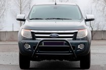 Ford Ranger 2011–2022 Sprednji zaščitni lok WT022 Black (nerjavno jeklo) fotografija 1