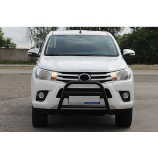 Sprednji zaščitni lok WT023 Black (nerjavno jeklo) Toyota Hilux 2015– fotografija 1