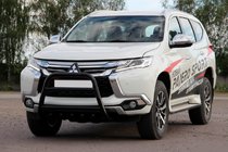 Mitsubishi Pajero Sport 2015– Kenguru zaščitni lok WT008 Black (nerjavno jeklo) fotografija 5