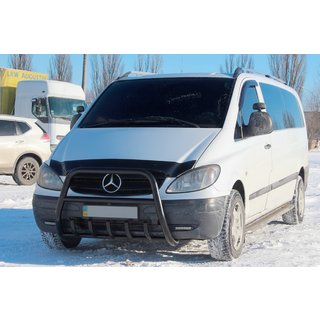 Kenguru zaščitni lok XL-WT025 Black (nerjavno jeklo) Mercedes Vito W639 2004–2014 fotografija 3
