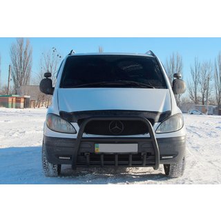 Kenguru zaščitni lok XL-WT025 Black (nerjavno jeklo) Mercedes Vito W639 2004–2014 fotografija 2