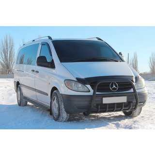 Kenguru zaščitni lok XL-WT025 Black (nerjavno jeklo) Mercedes Vito W639 2004–2014 fotografija 1