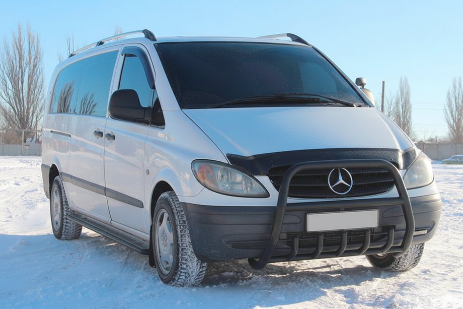Mercedes Vito W639 2004–2014 Kenguru zaščitni lok XL-WT025 Black (nerjavno jeklo) Image