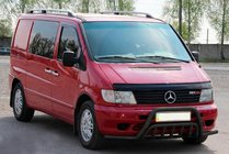 Mercedes Vito W638 1996–2003 Sprednji zaščitni lok s stranskimi cevmi WT002 Plus Black (nerjavno jeklo) fotografija 2