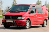 Mercedes Vito W638 1996–2003 Sprednji zaščitni lok s stranskimi cevmi WT002 Plus Black (nerjavno jeklo) fotografija 3