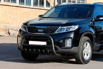 Kia Sorento II XM 2009–2014 Sprednji zaščitni lok (bullbar) WT021 Black (nerjaveče jeklo) fotografija 1