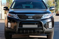 Kia Sorento II XM 2009–2014 Sprednji zaščitni lok (bullbar) WT021 Black (nerjaveče jeklo) fotografija 2
