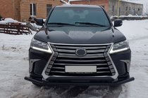 Lexus LX570/450d 2008–2022 Sprednji zaščitni lok ST014 Black (2015+, nerjaveče jeklo) fotografija 2
