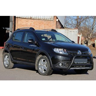 Sprednji zaščitni lok WT006 Black (nerjaveče jeklo) Dacia Sandero 2013–2020 fotografija 4