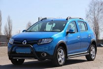 Renault Sandero 2013–2022 Sprednji zaščitni lok WT006 Black (nerjaveče jeklo) fotografija 6