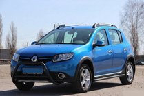 Renault Sandero 2013–2022 Sprednji zaščitni lok WT006 Black (nerjaveče jeklo) fotografija 4