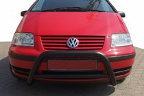Volkswagen Sharan 1995–2010 Sprednji zaščitni lok WT005 Black (nerjaveče jeklo) fotografija 3
