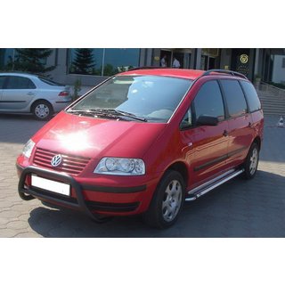 Sprednji zaščitni lok WT005 Black (nerjaveče jeklo) Volkswagen Sharan 1995–2010 fotografija 2
