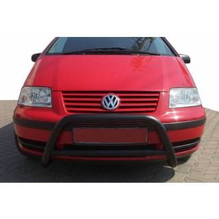 Sprednji zaščitni lok WT005 Black (nerjaveče jeklo) Volkswagen Sharan 1995–2010 fotografija 3