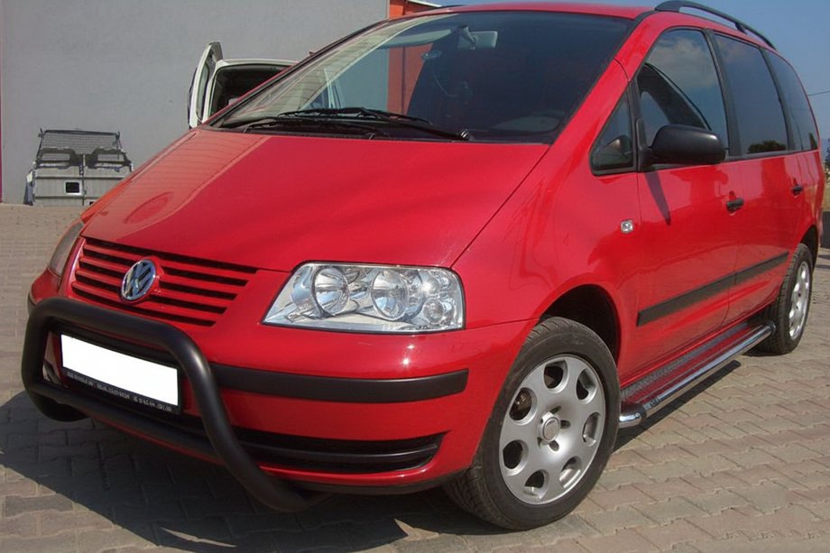 Volkswagen Sharan 1995–2010 Sprednji zaščitni lok WT005 Black (nerjaveče jeklo) Image