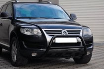 Volkswagen Touareg 2002–2010 Sprednji zaščitni lok (bullbar) WT005 Colt Black (nerjaveče jeklo) fotografija 2