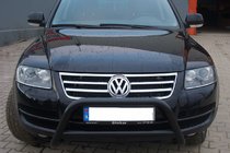 Volkswagen Touareg 2002–2010 Sprednji zaščitni lok (bullbar) WT005 Colt Black (nerjaveče jeklo) fotografija 3