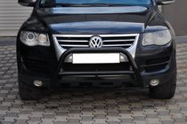 Volkswagen Touareg 2002–2010 Sprednji zaščitni lok (bullbar) WT005 Colt Black (nerjaveče jeklo) fotografija 5