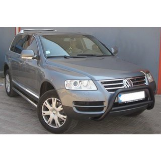 Sprednji zaščitni lok (bullbar) WT005 Colt Black (nerjaveče jeklo) Volkswagen Touareg 2002–2010 fotografija 1