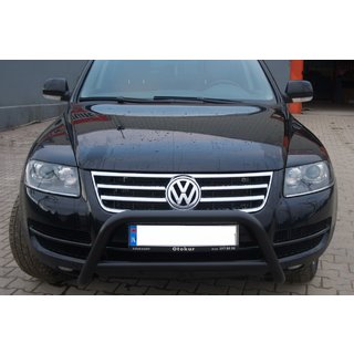 Sprednji zaščitni lok (bullbar) WT005 Colt Black (nerjaveče jeklo) Volkswagen Touareg 2002–2010 fotografija 3