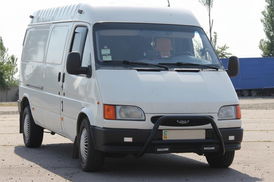 Ford Transit 1991–2000 Bull bar WT006 Black (nerjaveče jeklo) Image