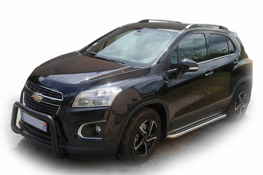 Chevrolet Trax 2012–2023 Sprednji zaščitni lok WT005 Black (nerjavno jeklo) Image