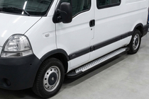 Renault Master 1998–2010 Stranske stopnice Allmond Grey (2 kosa, aluminij) fotografija 1