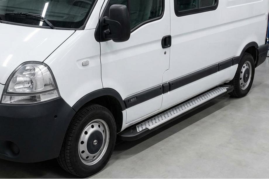 Renault Master 1998–2010 Stranske stopnice Allmond Grey (2 kosa, aluminij) Image