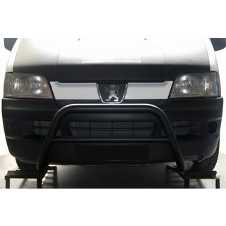Sprednji zaščitni lok WT005 Black (nerjavno jeklo) Citroen Jumper 1995–2006