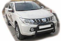 Mitsubishi L200 2015–2024 Sprednji zaščitni lok WT005 Black (nerjaveče jeklo) fotografija 1