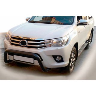 Sprednji zaščitni lok WT009 Black (nerjaveče jeklo) Toyota Hilux 2015–