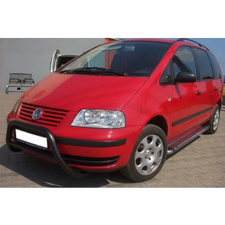 Sprednji zaščitni lok WT005 Black (nerjaveče jeklo) Ford Galaxy 1995–2006 fotografija 3