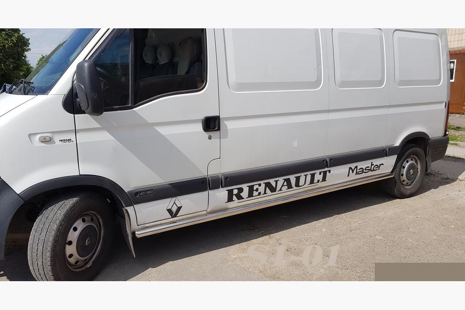 Renault Master 1998–2010 Bočne zaščitne cevi (2 kos, nerjavno jeklo) Dolga medosna razdalja Image