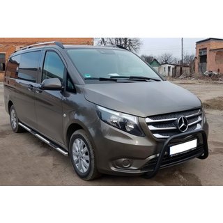 Zaščitni lok (bullbar) WT006 Black (nerjaveče jeklo) Mercedes Vito/V-razred W447 2014– fotografija 1