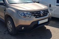 Dacia Duster 2018–2024 Sprednji zaščitni lok WT008 Black (nerjavno jeklo) fotografija 4