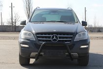 Mercedes ML W164 2005–2011 Sprednji zaščitni lok WT006 Black (nerjaveče jeklo) fotografija 1